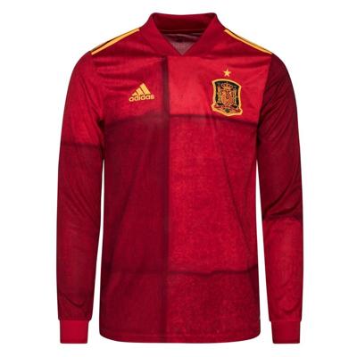 Spanje Shirt Thuis Senior Longsleeved 2020-2021 - Maat M - Kleur: Rood | Soccerfanshop