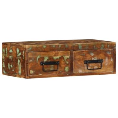 Tv-meubel wandmontage 60x30x19 cm massief gerecycled hout