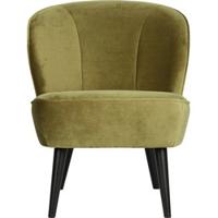 WOOOD Fauteuil 'Sara' Velvet, kleur Army - thumbnail