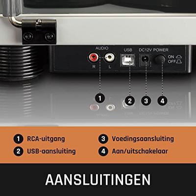 Lenco LS-50 Draaitafel met riemaandrijving Grijs