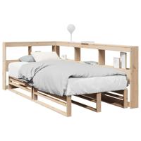 Bed met boekenkast zonder matras massief grenenhout 90x200 cm - thumbnail