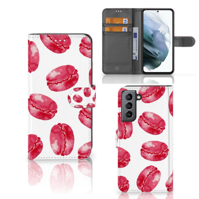 Samsung Galaxy S21 FE | Book Cover | Pink Macarons