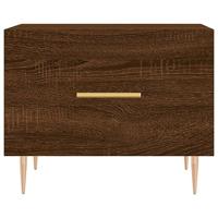 Salontafel 50x50x40 cm bewerkt hout bruin eikenkleur - thumbnail