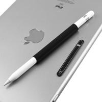 Magnetische mouw siliconen houder Grip Set voor Apple Pencil (zwart) - thumbnail