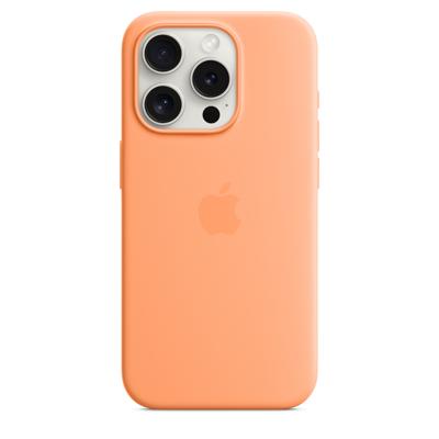 Apple Silicone MagSafe Case iPhone 15 Pro Orange Sorbet