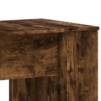 Bureau 140x50x75 cm bewerkt hout gerookt eikenkleurig - thumbnail