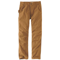 Carhartt Straight Fit Stretch Duck Dungaree Bruin Broek Heren  - thumbnail