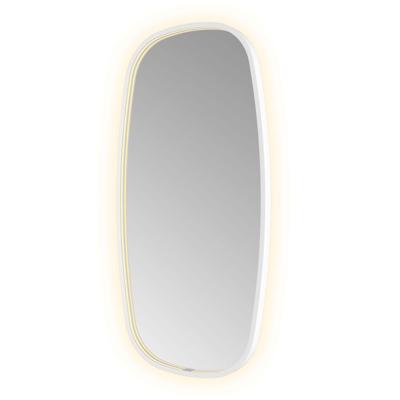 Spiegel Hotbath &MORE 100x50 cm LED-Verlichting Spiegelverwarming Deens Ovaal Mat Wit Spiegel Hotbath &MORE 100x50 cm LED-Verlichting Spiegelverwarming Deens Ovaal Mat Wit