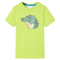 VidaXL Kindershirt 128 limoengroen - thumbnail