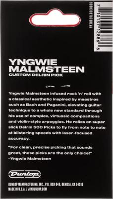 Dunlop YJMP03YL Yngwie Malmsteen Custom Delrin Pick Yellow 1.14 mm plectrumset (6 stuks)