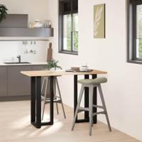 Bartafelpoten 2 st T-vormig 40x35x(90-91) cm staal zwart - thumbnail