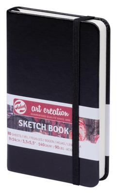 Schetsboek talens art creation 90x140mm zwart | 5 stuks