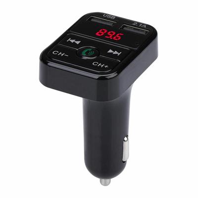 NK Bluetooth FM-zender voor auto en vrachtwagen (12/24 V), handsfree, Bluetooth V5.0 + EDR, FM-radio-adapter, dubbele USB-aansluiting, snel opladen van 2,1 A en USB-stick