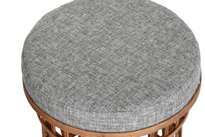 Voetensteun DKD Home Decor 40 x 40 x 48 cm Grijs Bruin Bamboe Tropisch