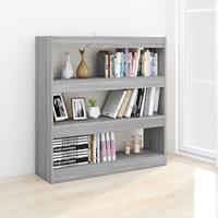 Boekenkast/kamerscherm 100x30x103 cm grijs sonoma eikenkleurig - thumbnail