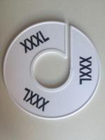Maatring 11 cm wit/zwart XXXL - thumbnail