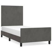Bedframe zonder matras 80x200 cm fluweel donkergrijs - thumbnail
