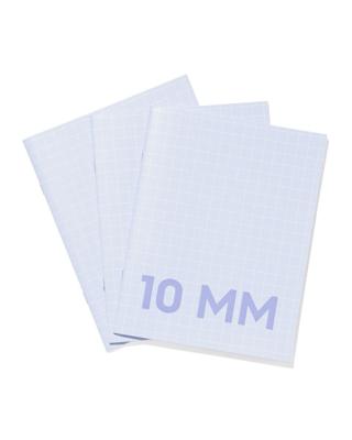 HEMA Schriften blauw A5 geruit 10mm - 3 stuks