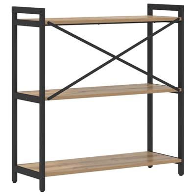 Boekenkast artisanaal eikenkleurig 80 x 30 x 83 cm Bewerkt hout Boekenkast artisanaal eikenkleurig 80 x 30 x 83 cm Bewerkt hout