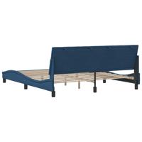 Bedframe zonder matras "Hanko" stof blauw 200x200 cm - thumbnail