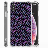 Apple iPhone X | Xs Doorzichtige Silicone Hoesje Feathers Color - thumbnail