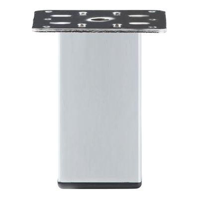 Stalen meubelpoot chroom vierkant 5 bij 5 cm en hoogte 10 cm (5 x 5 cm)