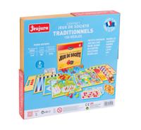 JEUJURA Doos met traditionele bordspellen - Houten doos - thumbnail