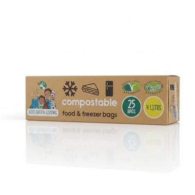 Eco Green Living Composteerbare diepvrieszakken 4 liter - 25 stuks