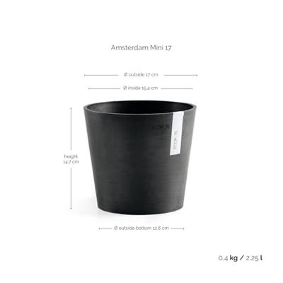 Ecopots Bloempot Amsterdam Mini Ø17cm - Donkergrijs Ecopots Bloempot Amsterdam Mini Ø17cm - Donkergrijs
