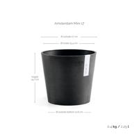 Ecopots Bloempot Amsterdam Mini Ø17cm - Donkergrijs - thumbnail
