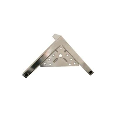 Stalen meubelpoot rvs look hoek 18 bij 18 cm en hoogte 16 cm (2 x 2 cm)