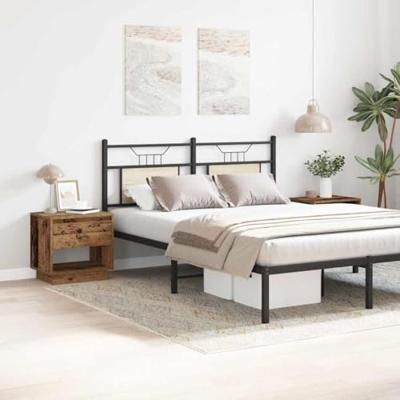 Nachtkast met lade 2 pcs Oud hout 45 x 34 x 44 cm Bewerkt hout