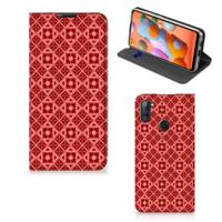 Samsung Galaxy M11 | A11 | Hoesje met Magneet | Batik Rood - thumbnail