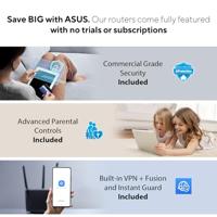 ASUS ZenWiFi BD4 (3-pack) dual-band WLAN, 7 mesh, 3600 Mbit/s, 6500 vierkante meter, 2,5 G dual-poorten, veiligheid en kinderbeveiliging inbegrepen, Smart Home Master SSID - thumbnail