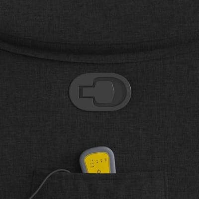 Massagestoel verstelbaar stof zwart