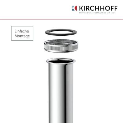 Kirchhoff Dompelbuis, chroom, 1 1/4" x 32 x 200 mm, voor sifon - 98848018