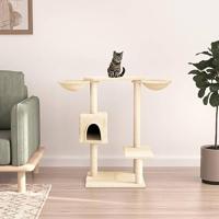 VidaXL Kattenmeubel met krabpalen 82 cm crèmekleurig - thumbnail