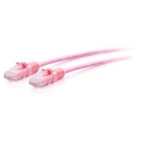 C2G 1,5 m CAT6A ultra flexibele ethernetkabel, ideaal voor router, modem, internet, wifi-box, Xbox, PS5, Smart TV, Sky Q, IP-camera, roze - thumbnail