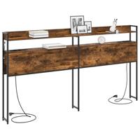 Hoofdbord met plank Gerookt eiken 200 cm Bewerkt hout - thumbnail