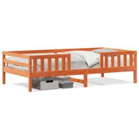Bedframe zonder matras massief grenenhout wasbruin 90x200 cm - thumbnail