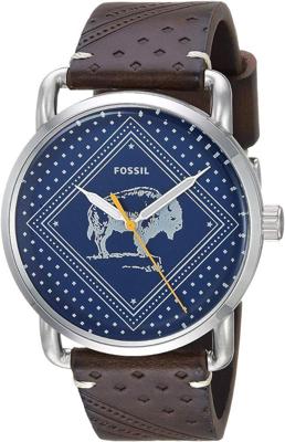 Horlogeband Fossil FS5528 Leder Bruin 22mm