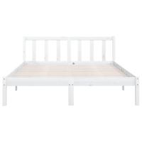 Bedframe massief grenenhout wit 160x200 cm - thumbnail