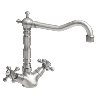 Wastafelkraan 3-Gats met Pop-Up Waste Sapho Antea Zilver