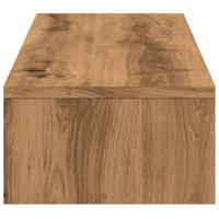 Monitorstandaard met lades 100x27x15 cm hout artisanaal eiken - thumbnail