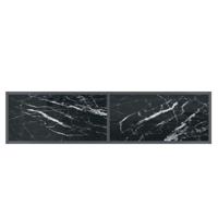 Wandtafel 140x35x75,5 cm gehard glas zwart - thumbnail