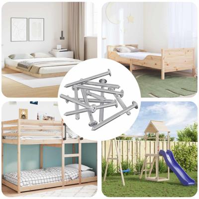 VidaXL Meubelschroeven 12 pcs zilver m6 x 70 mm staal