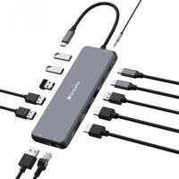 Verbatim USB C Hub 13-in-1, multipoort-adapter USB-C naar HDMI, RJ45, USBA-A en USB-C PD, met SD-kaartlezer, voor Mac, MacBook Pro/Air, iPad Pro, Thinkpad, Windows Computer, Laptop en Co - thumbnail