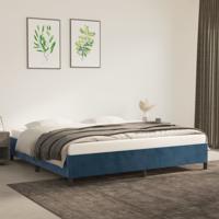 Bedframe zonder matras 200x200 cm fluweel donkerblauw - thumbnail