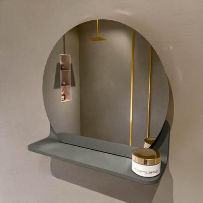 MONDIAZ SPOT spiegel rond 40cm met Spiegelplanchet kleur Smoke.