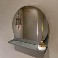 MONDIAZ SPOT spiegel rond 40cm met Spiegelplanchet kleur Smoke. - thumbnail